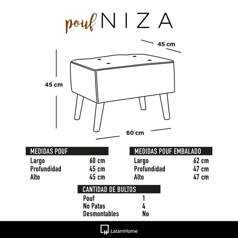 Pouf Niza Tela Velvet Palo Rosa-2
