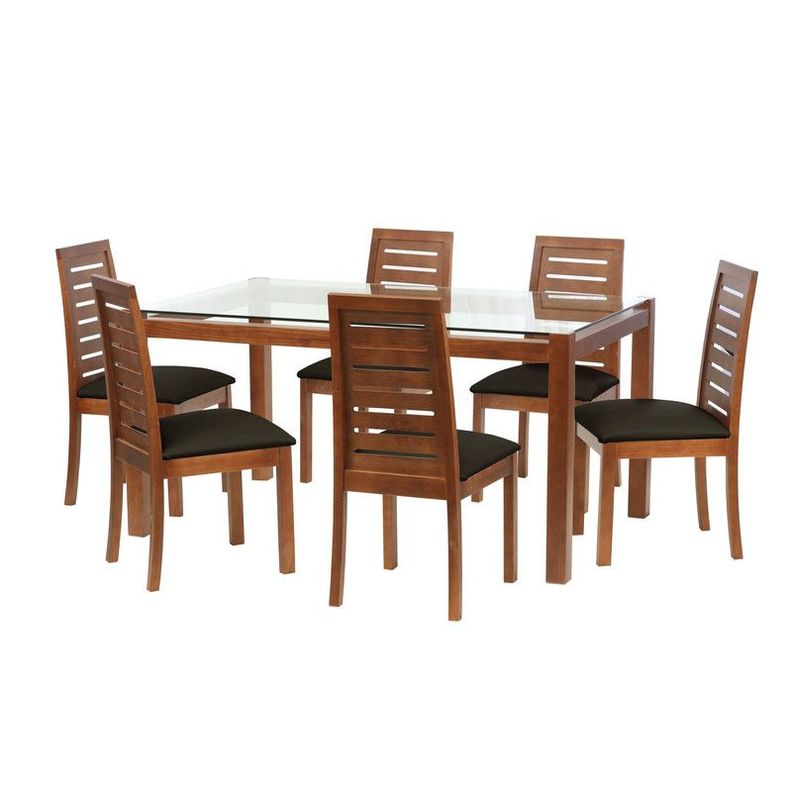 Juego De Comedor Barcelona 1600X1000 S/Tenerife Pu Negro-0