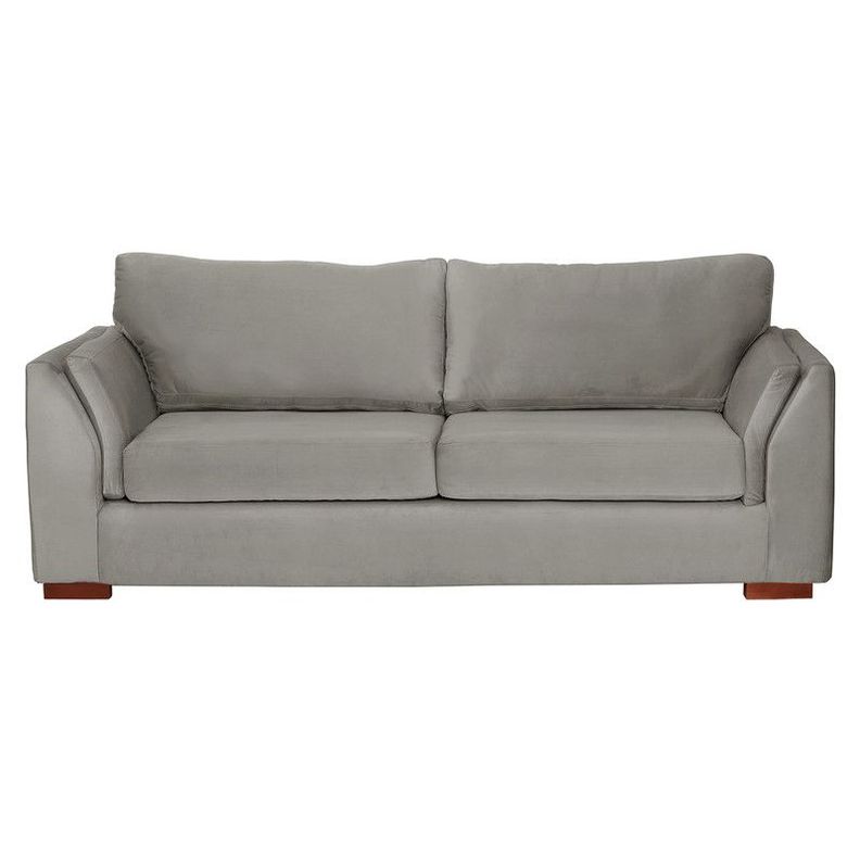 Sofa Cama Milan 2Pl Con Resortes Pocket Tela Velvet Gris-1