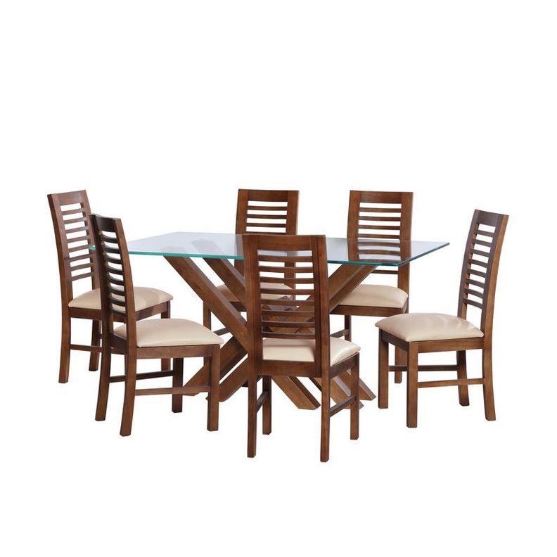 Juego De Comedor Merida 6 Sillas Salamanca Pu Beige-0