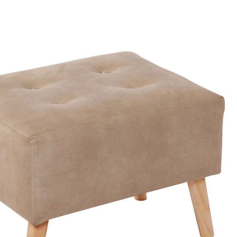 Pouf Niza  Cuero Kentucky Beige-1