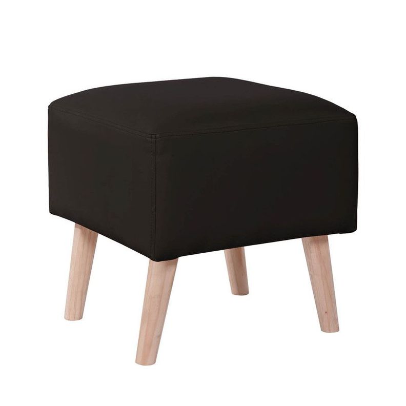 Pouf Burdeos Pu Negro-0