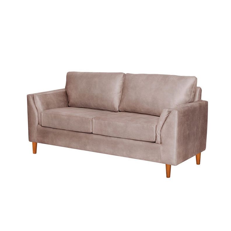 Sofa Milan 2C Con Resortes Pocket Cuero Kentucky Gris-1