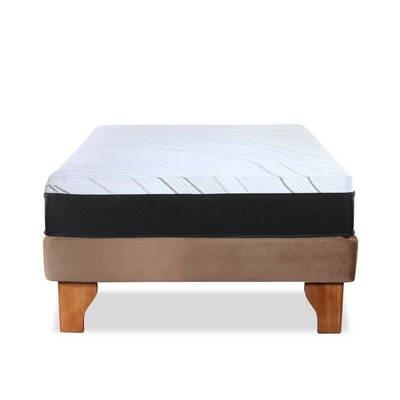 Cama Europea Zen Pro 1.5 Pza Tela Velvet Beige-2