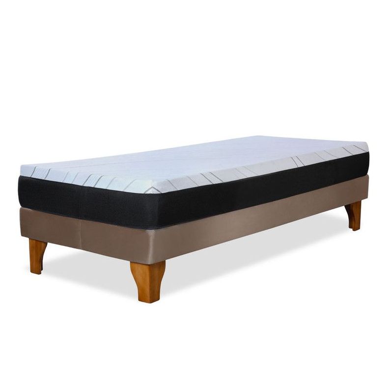Cama Europea Zen Pro 1.5 Pza Tela Velvet Beige-3