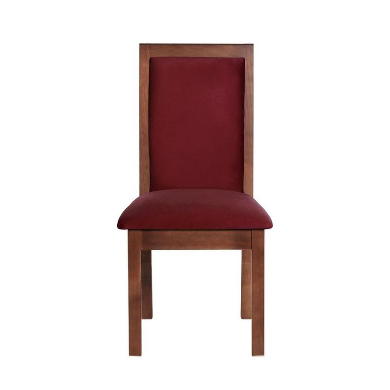 Juego De Comedor Sevilla 2 Sillas Girona + 2 Bancas Tela Velvet Burdeo-3