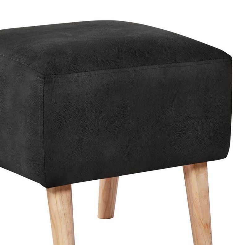 Pouf Burdeos  Cuero Kentucky Negro-1