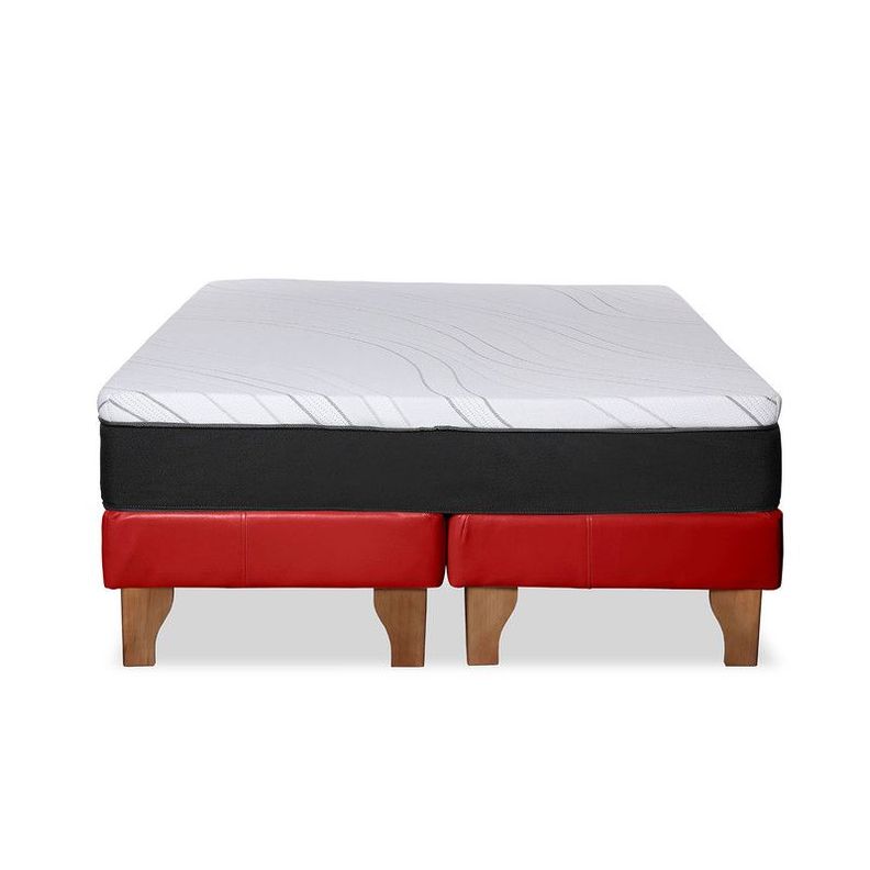 Cama Zen Top Foam Visco Pu Rojo 2Pza-5