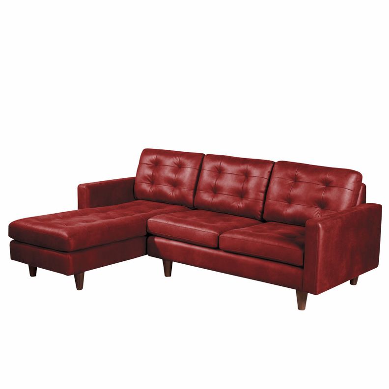 SOFA CHAISELONG IZQ NAPOLES CUERO KETUCKY ROJO-1