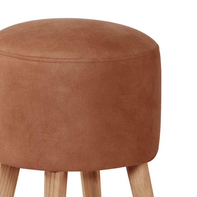 Pouf Nantes  Cuero Kentucky Tabaco-1
