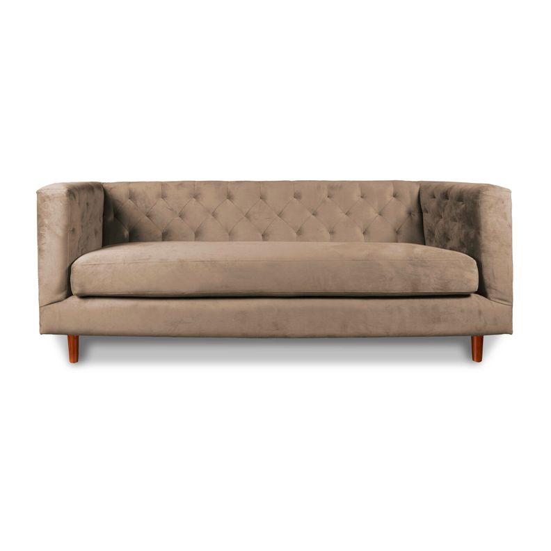 SOFA BRESCIA 3C TELA VELVET VIVIAN CAFÉ-0