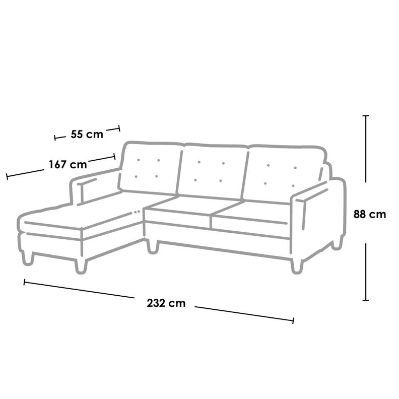 Sofa Seccional Izquierdo Napoles Cuero Kentucky Cafe Moro-5