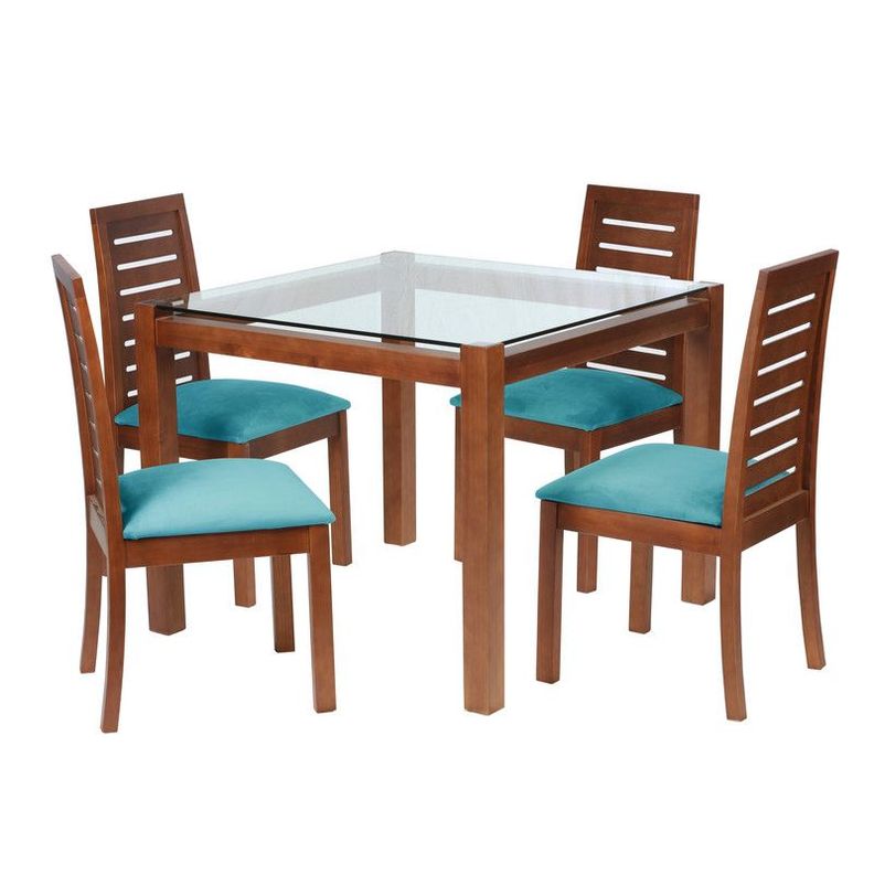 Juego De Comedor Barcelona 1000X1000 S/Tenerife Tela Turquesa-0