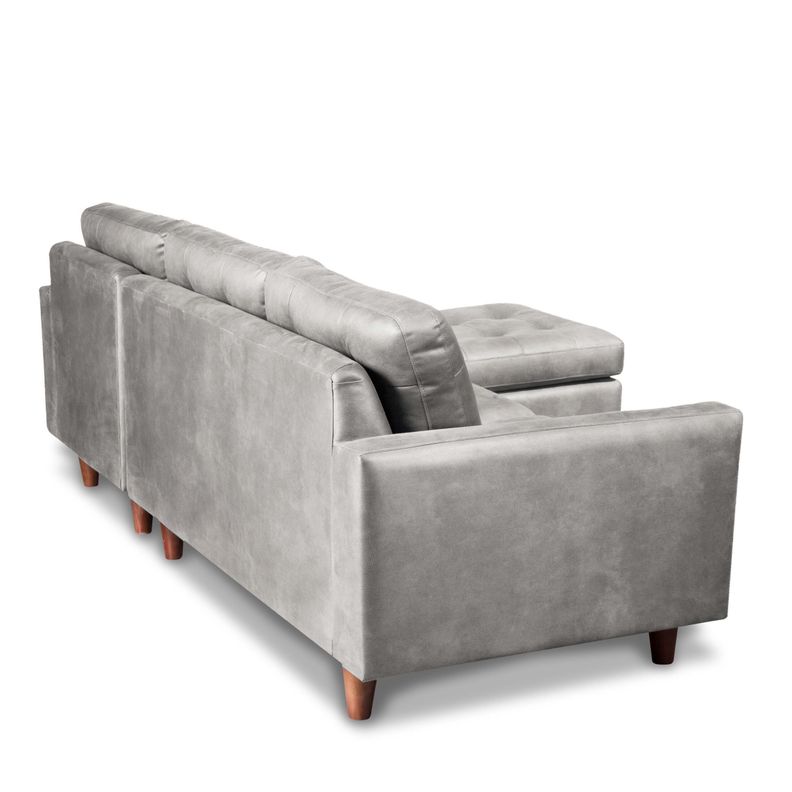 SOFA CHAISELONG DER NAPOLES CUERO KETUCKY GRIS-2