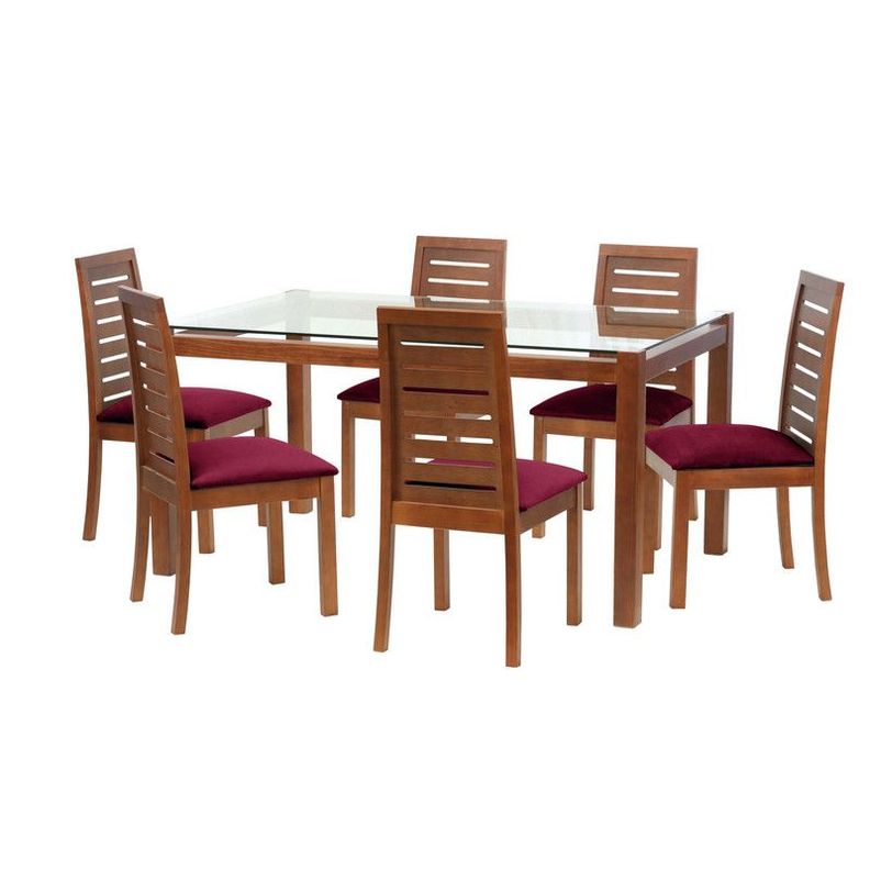 Juego De Comedor Barcelona 1600X1000 S/Tenerife Tela Burdeo-0