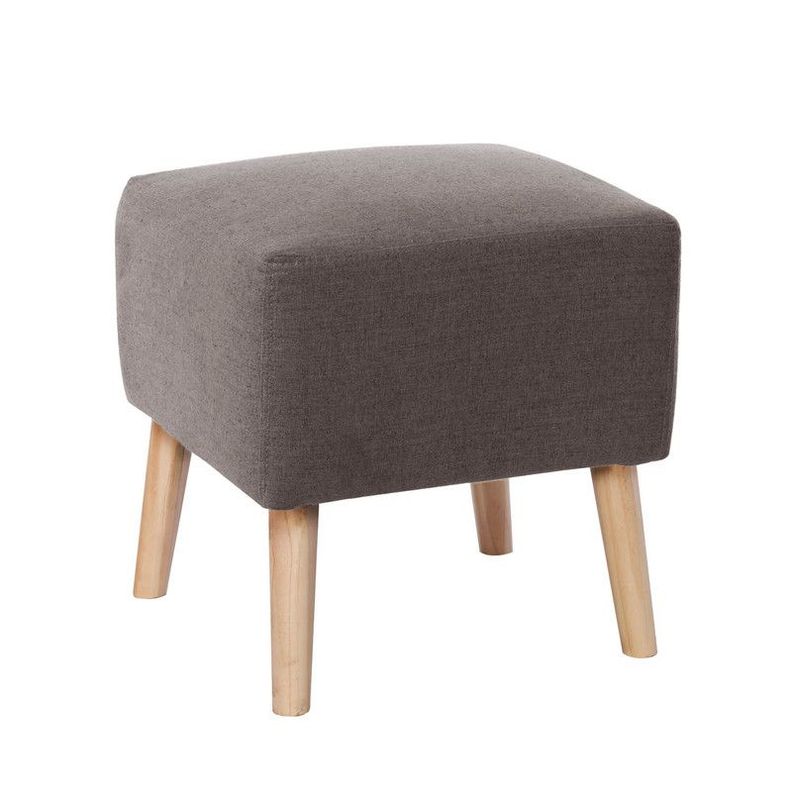 Pouf Burdeos Lino Gris Oscuro-0