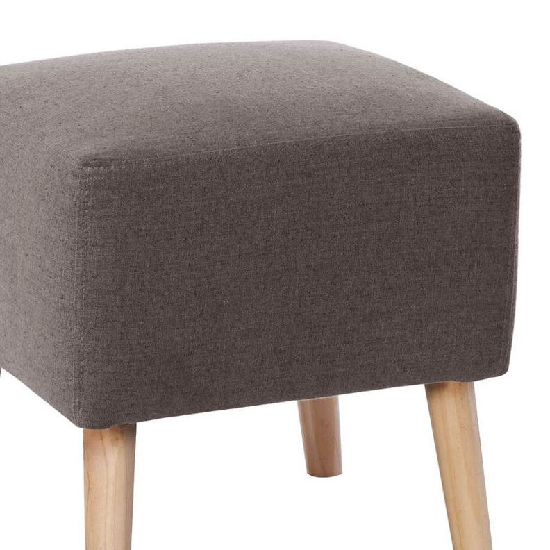 Pouf Burdeos Lino Gris Oscuro-1