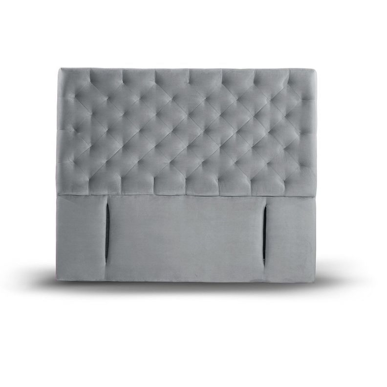 RESPALDO BRESCIA TELA GRIS KING