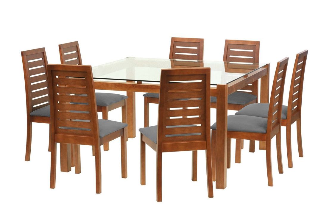Juego De Comedor Barcelona 1400X1400 S/Tenerife Tela Gris-0