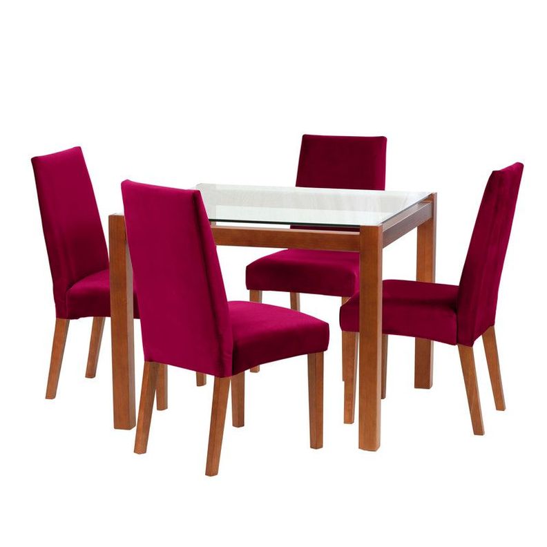 Juego De Comedor Barcelona 1000X1000 S/Cadiz Tela Burdeo-0