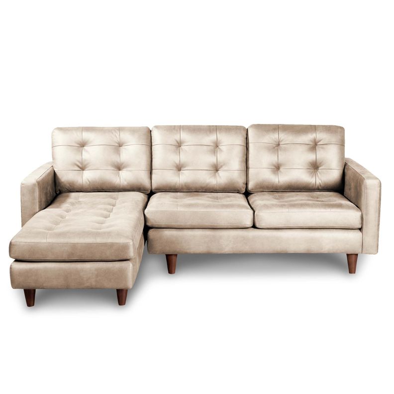 Sofa Seccional Izquierdo Napoles Cuero Kentucky Beige-0