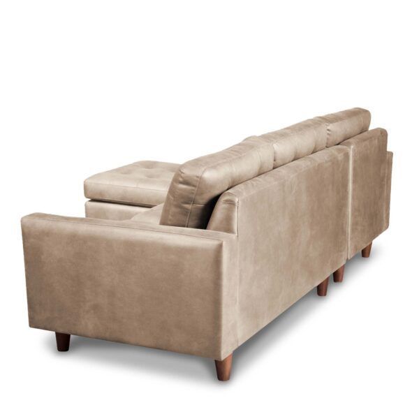 Sofa Seccional Izquierdo Napoles Cuero Kentucky Beige-3