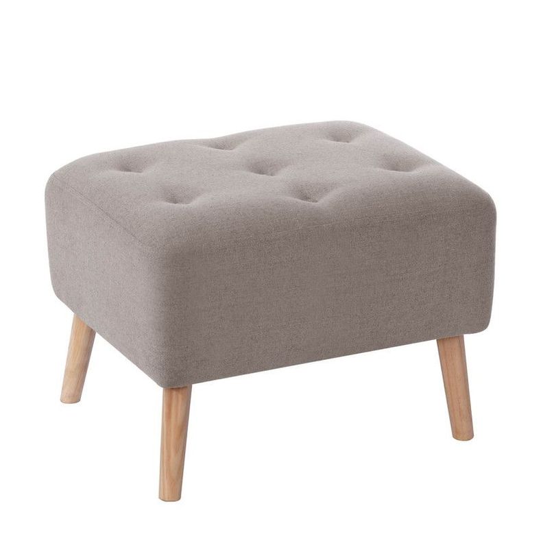 Pouf Lyon Lino Gris Claro-0