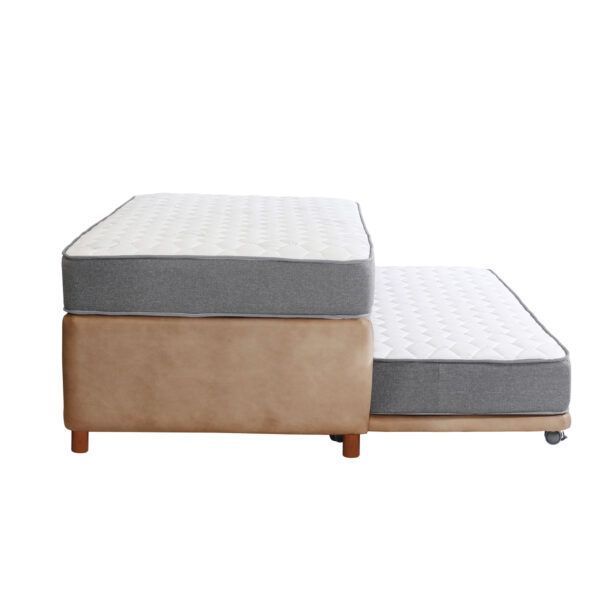 CAMA NIDO ZEN BEST CUERO BEIGE 1 1/2 PZA-1