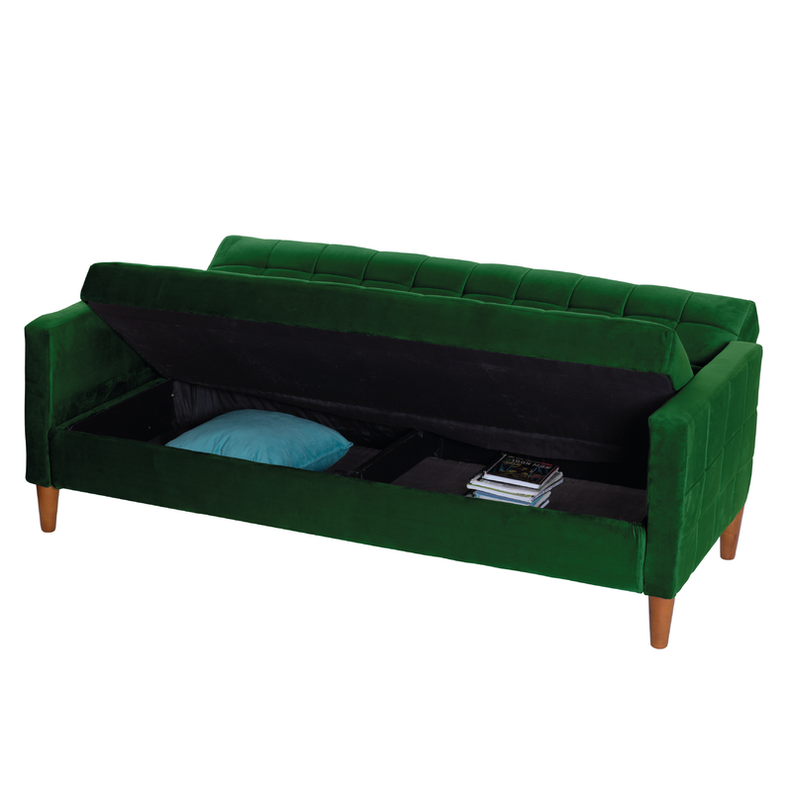 FUTON GENOVA TELA VELVET VERDE-4