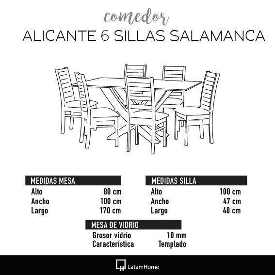 Juego De Comedor Alicante 6 Sillas Salamanca Tela Velvet Burdeo-4