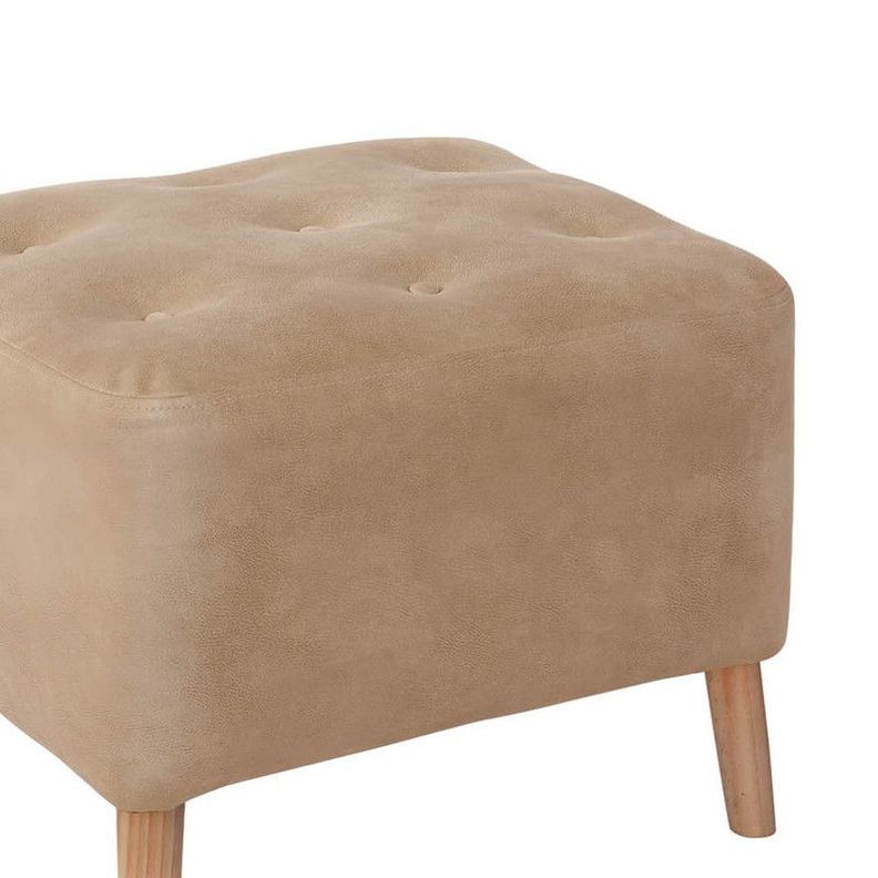 Pouf Lyon  Cuero Kentucky Beige-1