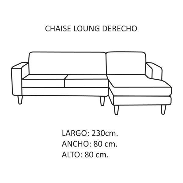 SOFA CHAISELONG DER SALERNO TELA  VELVET  NEGRO-3