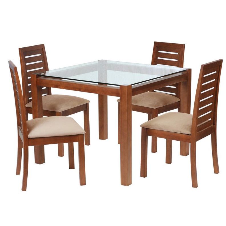 Juego De Comedor Barcelona 1000X1000 S/Tenerife Tela Beige-0