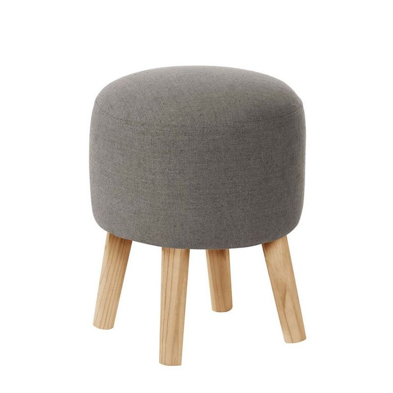 Pouf Nantes Lino Gris Oscuro-0