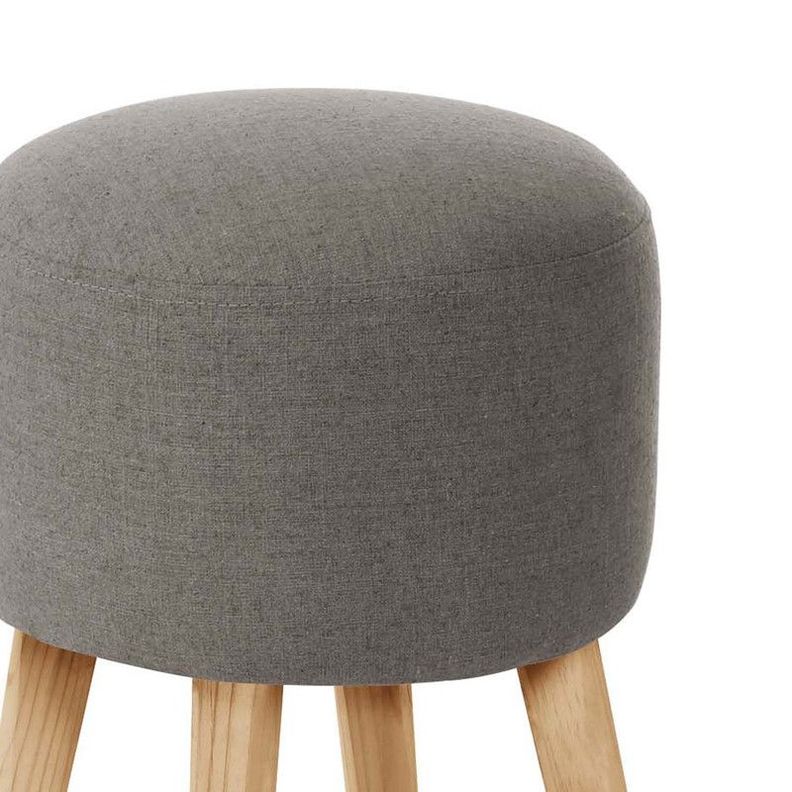 Pouf Nantes Lino Gris Oscuro-1
