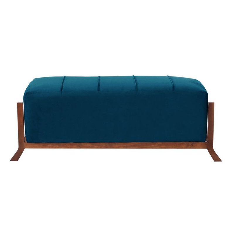 Banqueta Marsella  Tela Velvet Azul Petroleo-1