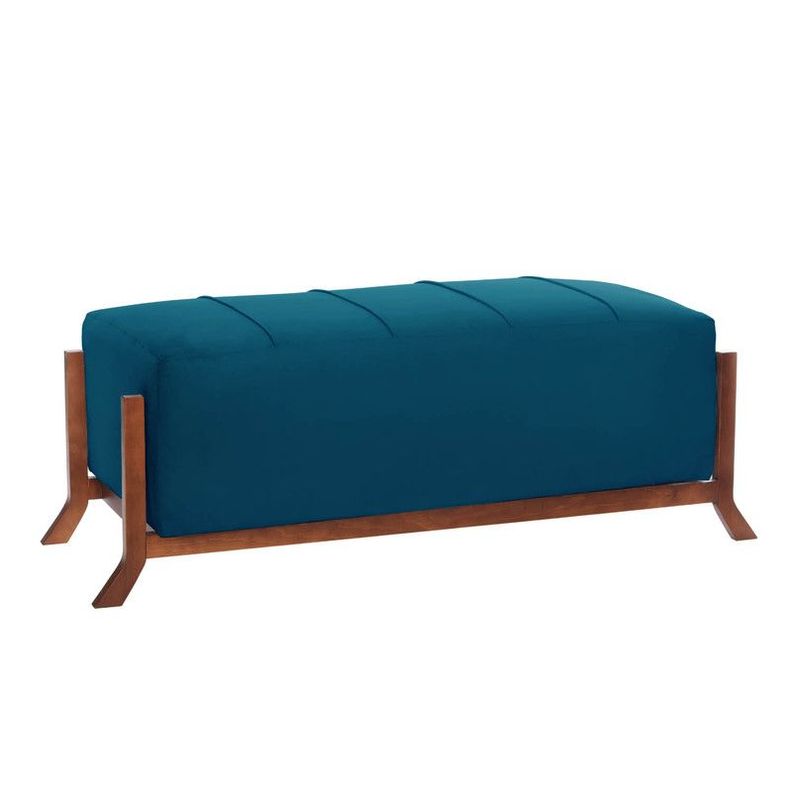 Banqueta Marsella  Tela Velvet Azul Petroleo-0