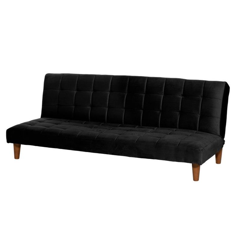 FUTON TURIN  TELA VELVET NEGRO-1