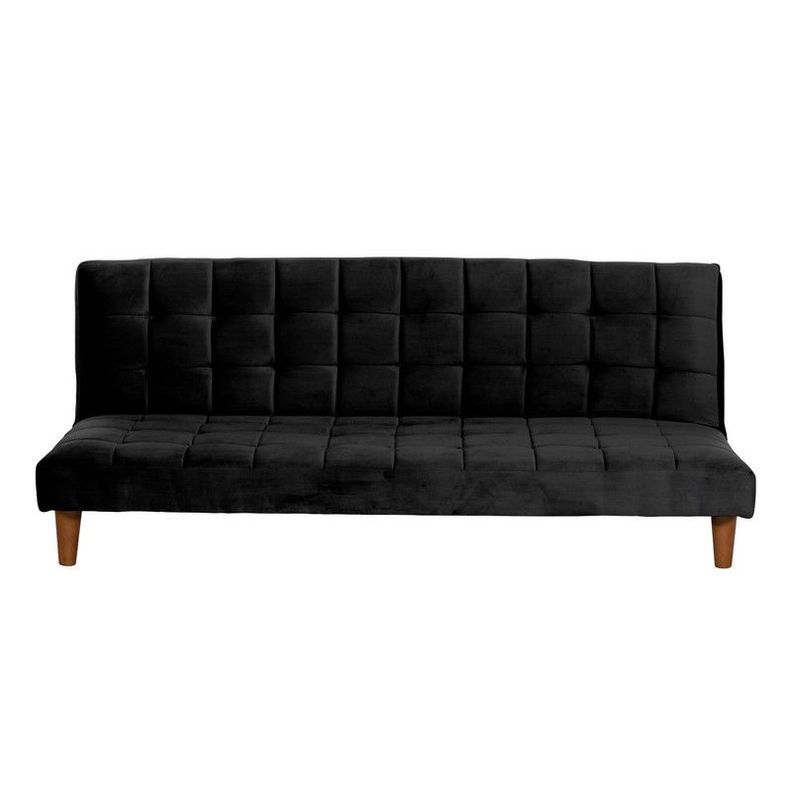 FUTON TURIN  TELA VELVET NEGRO-0