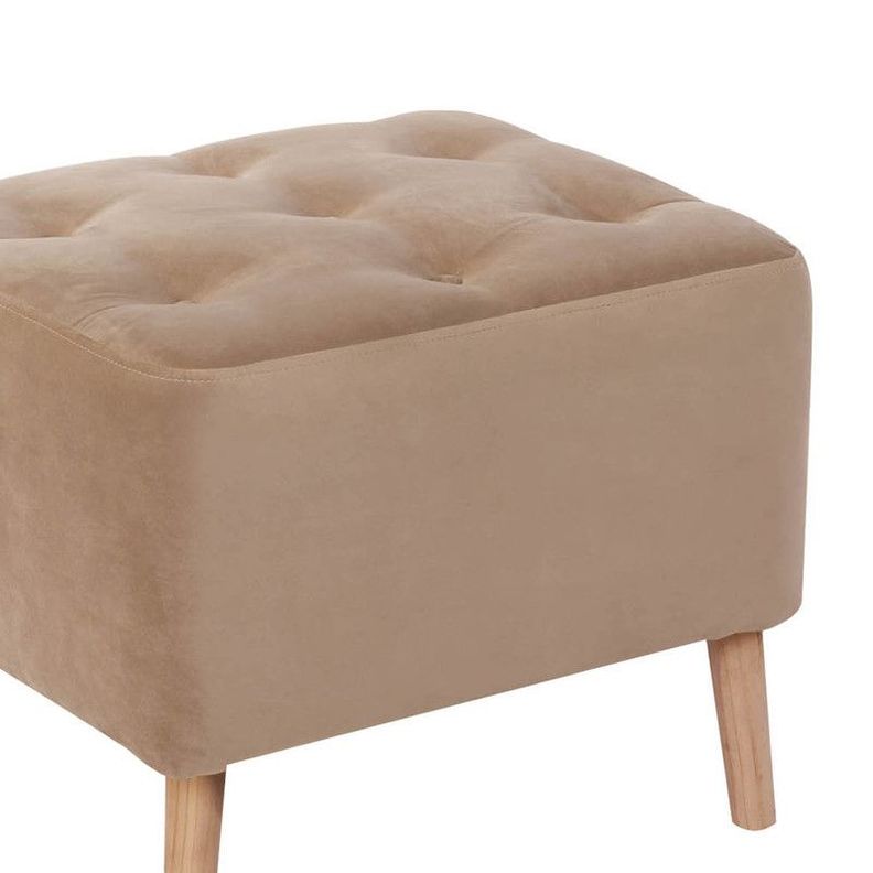 Pouf Lyon Tela Velvet Beige-1