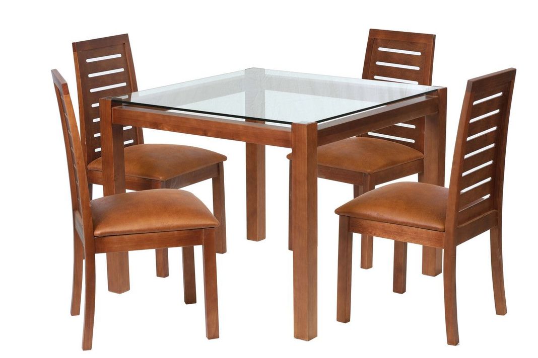 Juego De Comedor Barcelona 1000X1000 S/Tenerife Cuero Tabaco-0