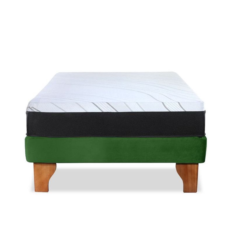 Cama Europea Zen Pro 1.5 Pza Tela Velvet Verde-2