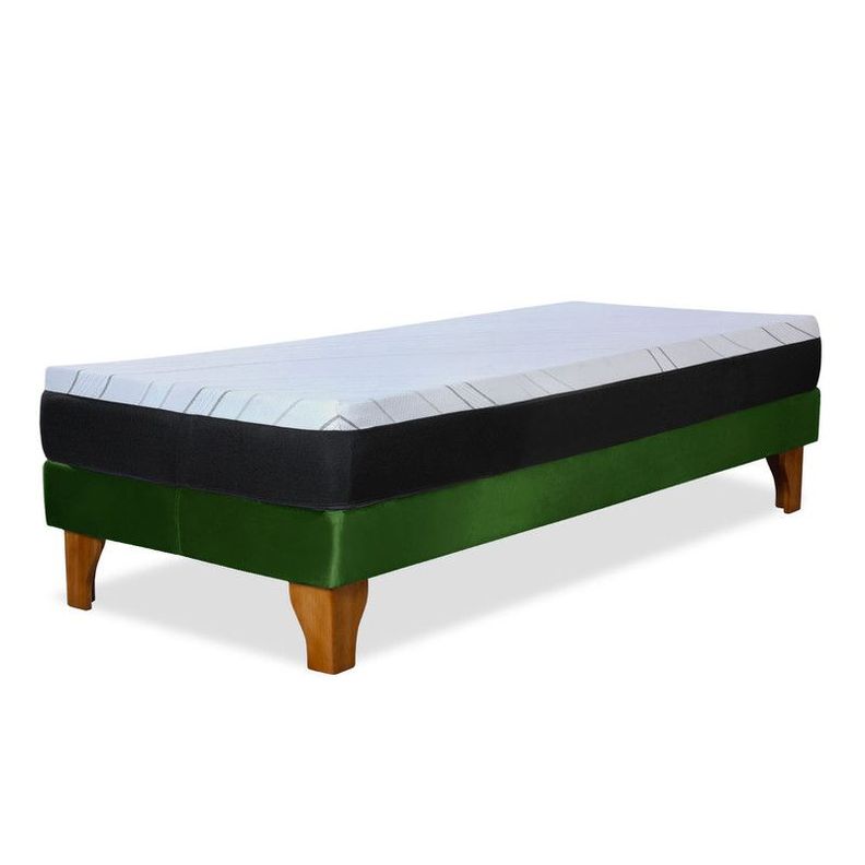 Cama Europea Zen Pro 1.5 Pza Tela Velvet Verde-3