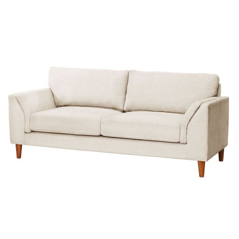 Sofa Milan 3C Con Resortes Pocket Lino Blanco-1