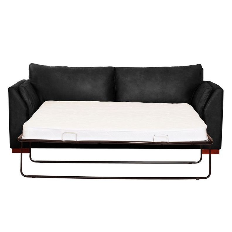 Sofa Cama Milan 2Pl Con Resortes Pocket Cuero Kentucky Negro-2