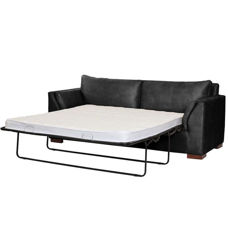 Sofa Cama Milan 2Pl Con Resortes Pocket Cuero Kentucky Negro-0