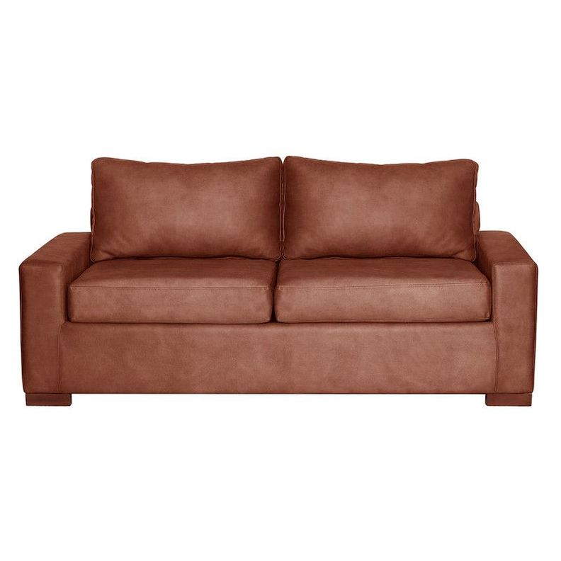 Sofa Cama Livorno 2Pl Cuero Kentucky Tabaco-1