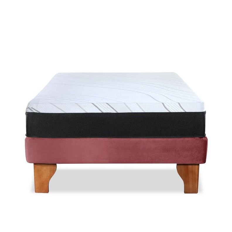 Cama Europea Zen Pro 1.5 Pza Tela Velvet Palo Rosa-2