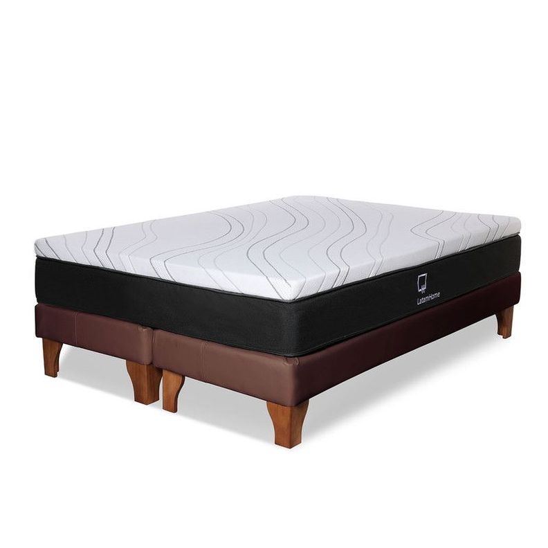Cama Zen Top Foam Visco Pu Chocolate 2Pza-1
