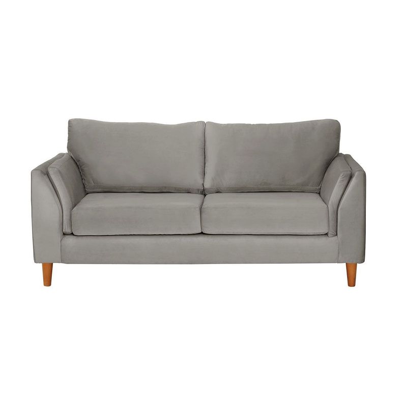 Sofa Milan 2C Con Resortes Pocket Tela Velvet Gris-0